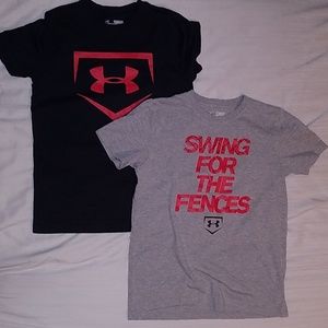 2 Under Armour Boys medium shirts
